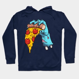 Zombie Hand Holding Pizza Slice Hoodie